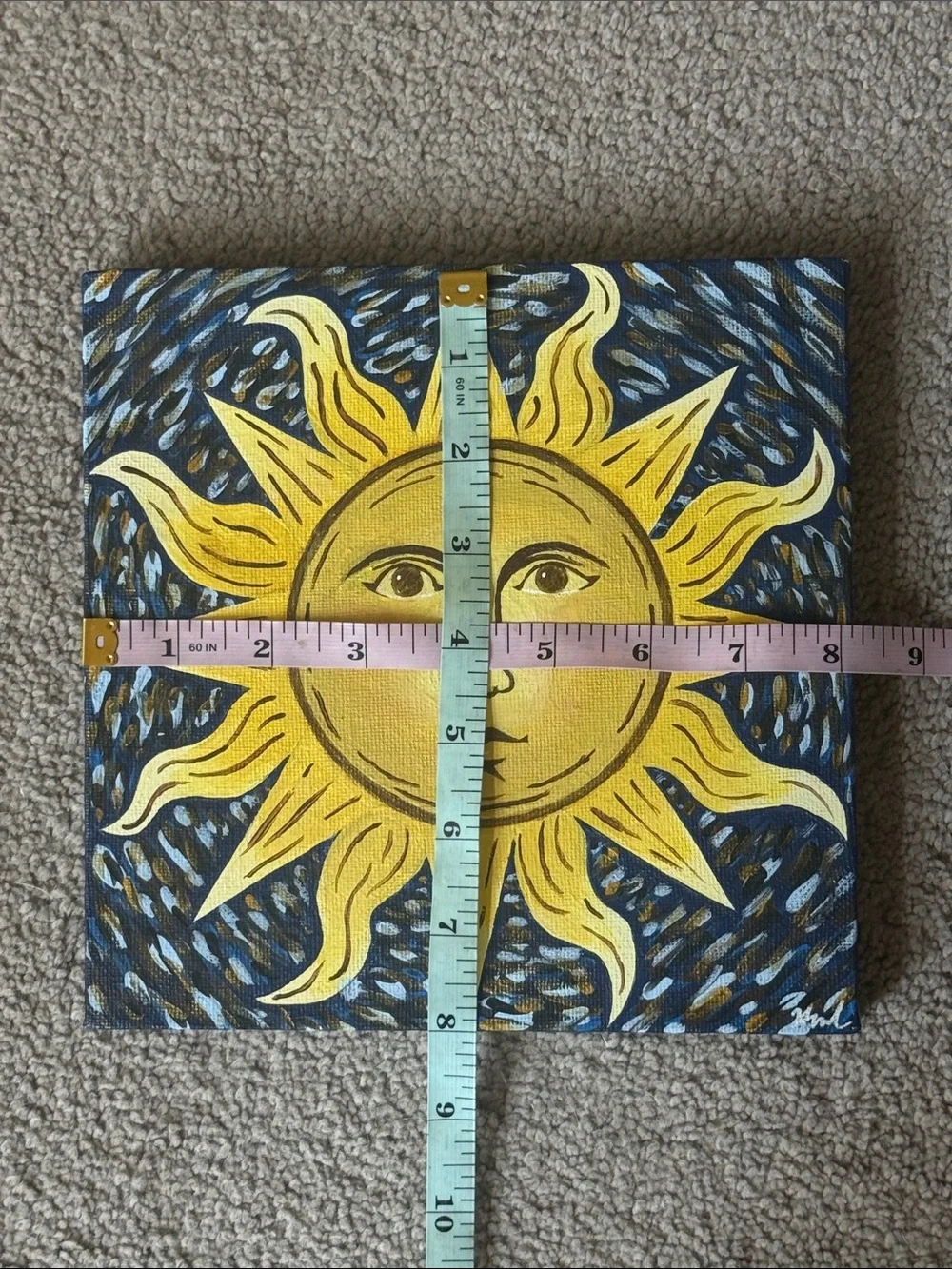 Sun & Moon Canvas Hand Painted Set!